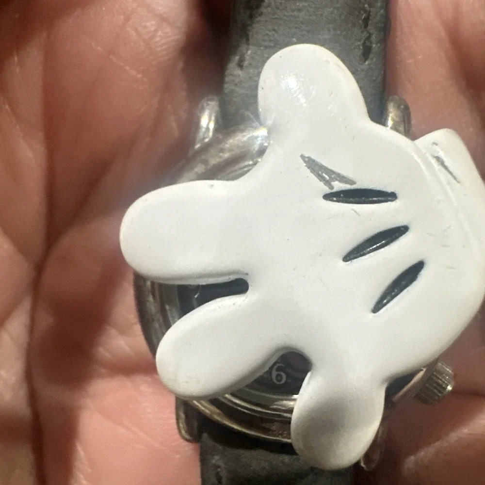 Working VTG Disney Mickey Mouse By S11 MU0107 Glove‎ Flip Cover Kids Watch 24mm